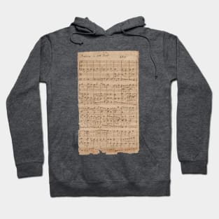 Bach | Original handwritten score by Johann Sebastian Bach Hoodie